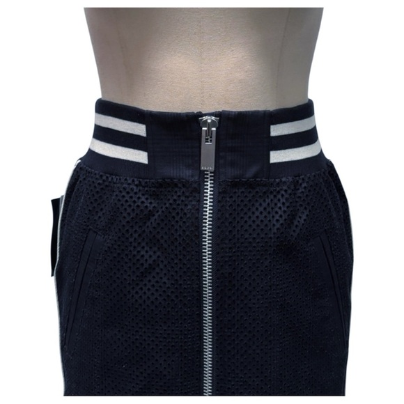 Sacai Satin Trimmed Laser Cut Prince of Wales Checked Cotton Jacquard Skirt - Picture 6 of 13